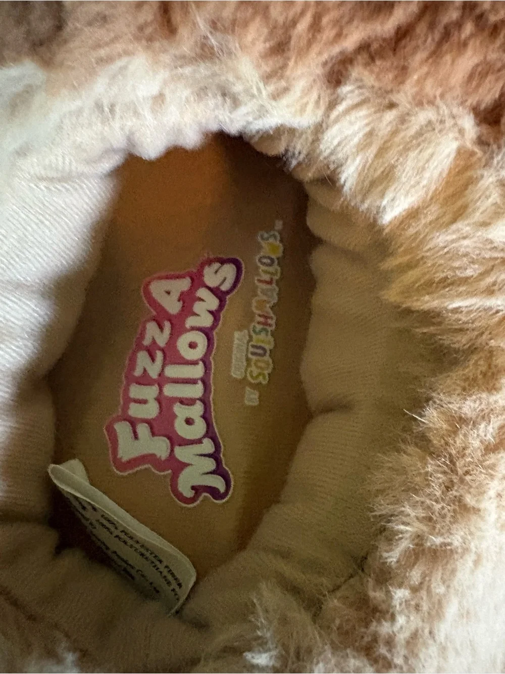 Squishmallows NWOT Brown/Tan Bull Slippers with Gold Horns